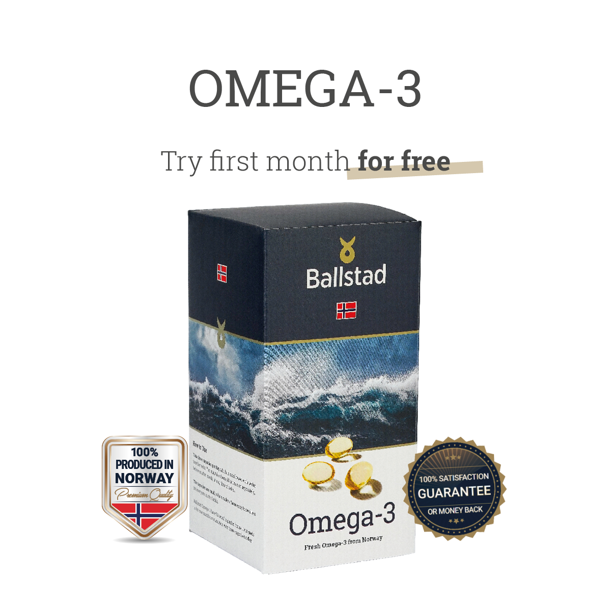 Try Ballstad Omega-3 for 31 day for free*